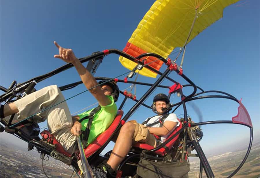 From Tel Aviv: Flying ATV - See Israel from Above - Takeoff over Sharon fields and orchards
